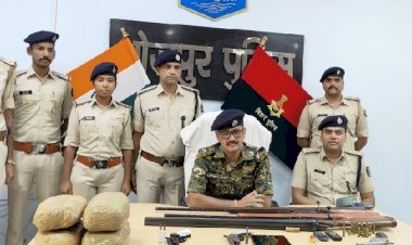 आरा : क्रिमिनल को अरेस्ट करने गई पुलिस को मिले भारी मात्रा में हथियार...