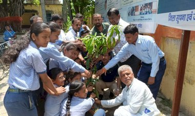 पनोरमा पब्लिक स्कूल के बच्चों ने थाना परिसर में किया वृक्षारोपण, छात्राओ ने पुलिस जवानों की कलाई पर बांधी राखी...