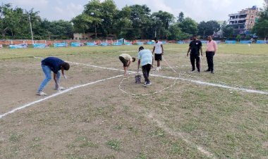 पनोरमा स्पोर्ट्स सीजन -7, छठे चरण के फुटबॉल प्रतियोगिता हेतु जिला स्कूल खेल मैदान परिसर तैयार...