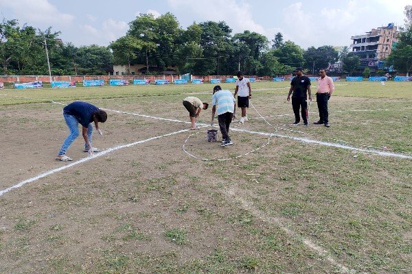 पनोरमा स्पोर्ट्स सीजन -7, छठे चरण के फुटबॉल प्रतियोगिता हेतु जिला स्कूल खेल मैदान परिसर तैयार...