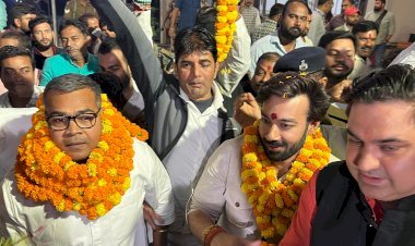 अरुण भारती जी को बिहार का संगठन एवं चुनाव प्रभारी बनाए जाने के बाद पटना पहुंचने पर भव्य स्वागत