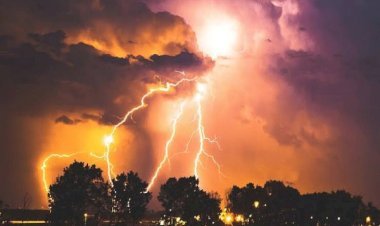 आरा : आकाशीय बिजली गिरने से गेहूं के खेत में लगी आग...