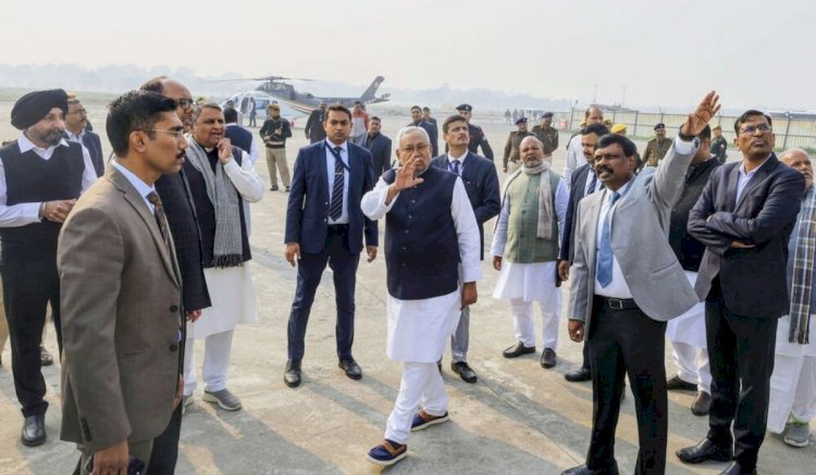 नवादा दौरे पर सीएम नीतीश, ड्रीम प्रोजेक्ट गंगाजल योजना का किया निरीक्षण !